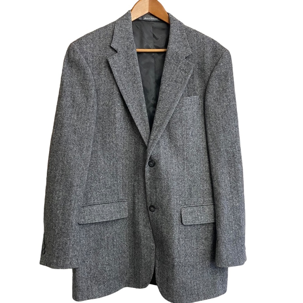 MENS OSCAR de la RENTA Camel Hair Wool Blend Suit Coat Blazer  Like N…